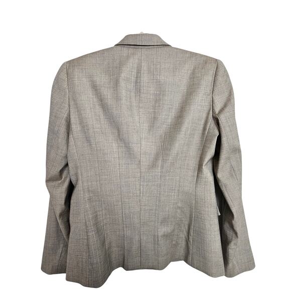 Lafayette 148 Womens Virgin Wool Blazer Sz 4 Classic Neutral Career Work Office - Picture 8 of 8